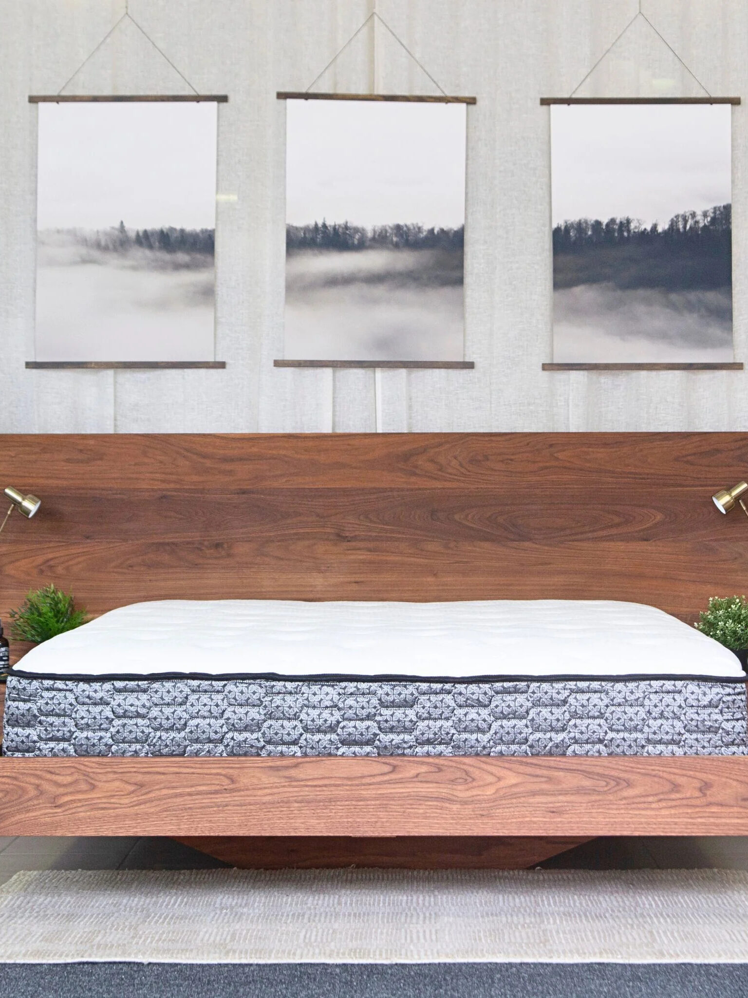 A Stumptown Mattress o a bedframe.